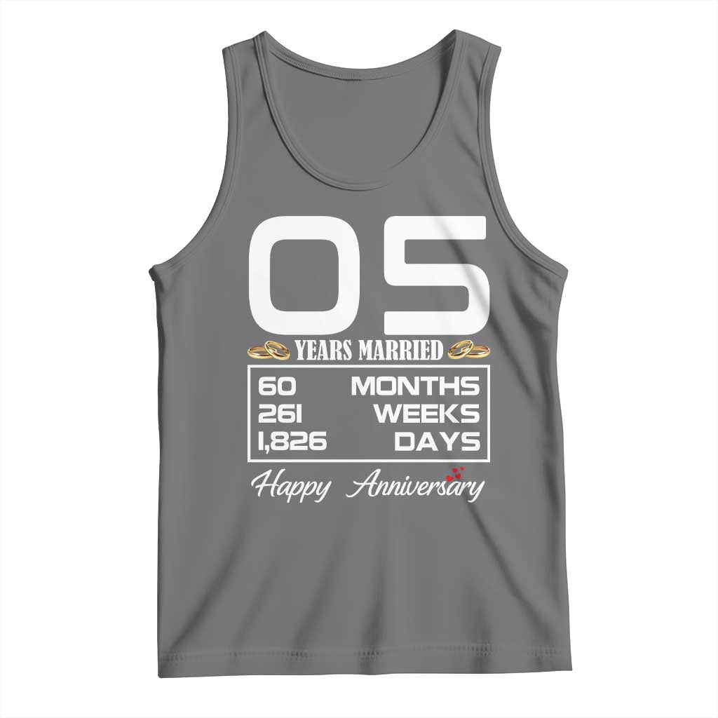 Vintage 5th Wedding Anniversary Tank Top Five Years Married Gift