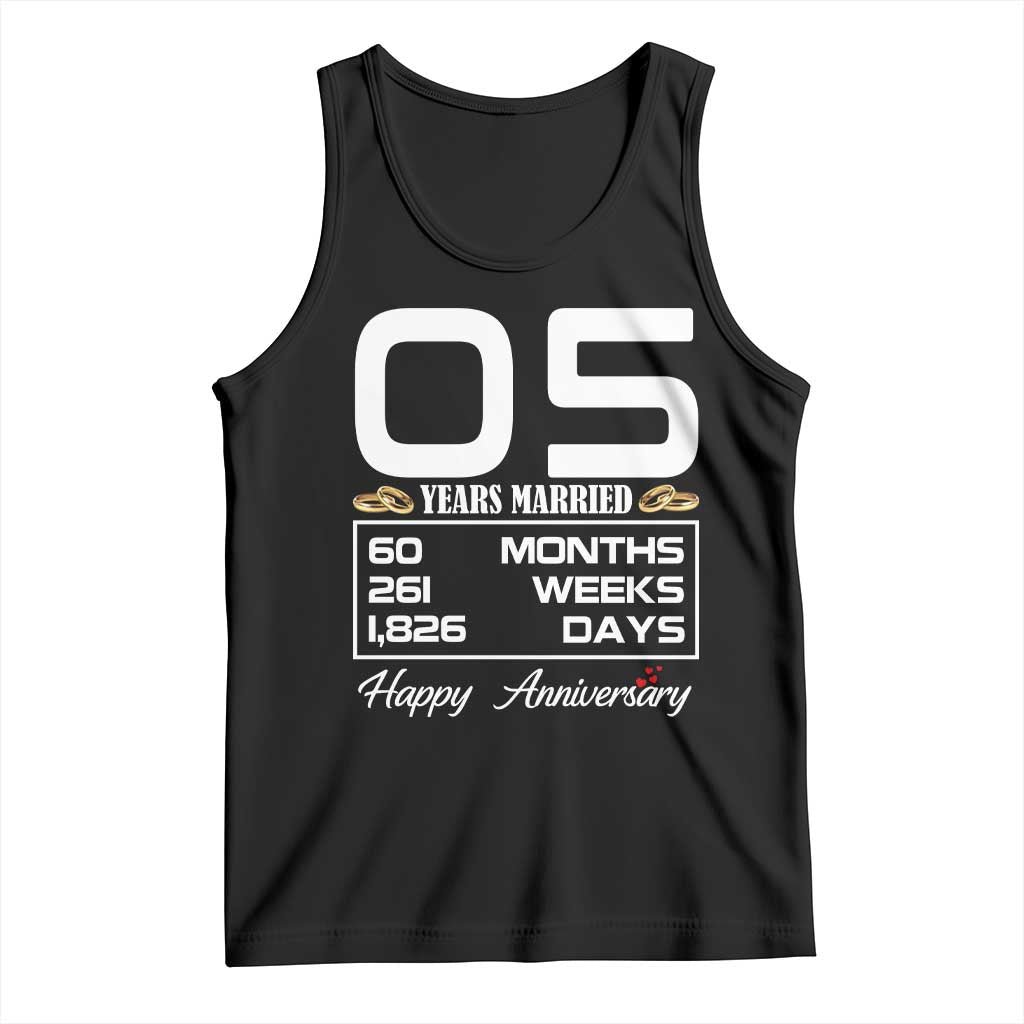 Vintage 5th Wedding Anniversary Tank Top Five Years Married Gift