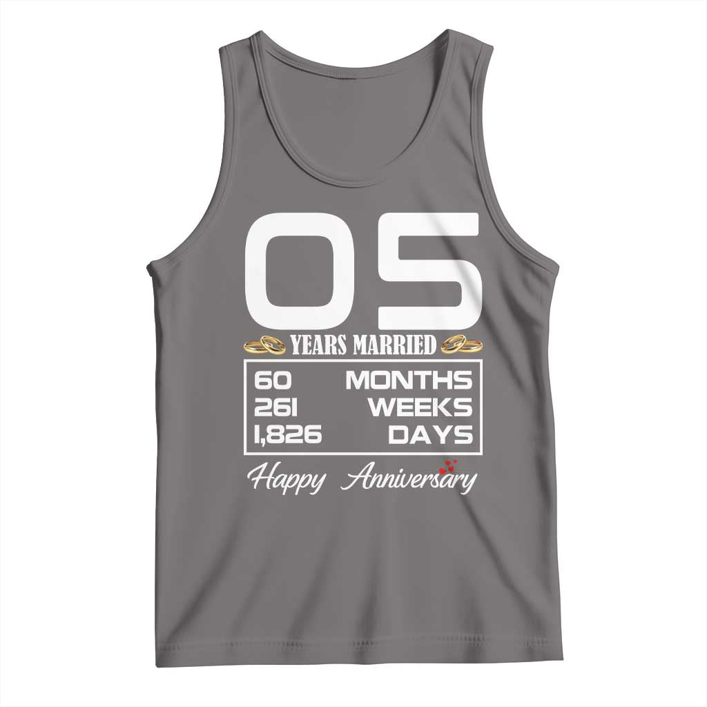 Vintage 5th Wedding Anniversary Tank Top Five Years Married Gift