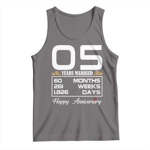 Vintage 5th Wedding Anniversary Tank Top Five Years Married Gift