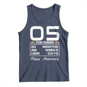 Vintage 5th Wedding Anniversary Tank Top Five Years Married Gift