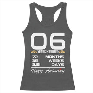 Vintage 6th Wedding Anniversary Racerback Tank Top Six Years Married Gift