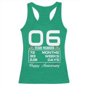 Vintage 6th Wedding Anniversary Racerback Tank Top Six Years Married Gift
