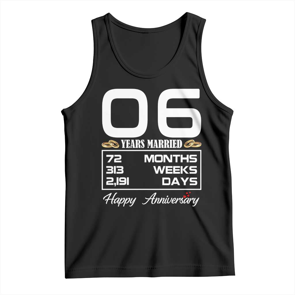 Vintage 6th Wedding Anniversary Tank Top Six Years Married Gift