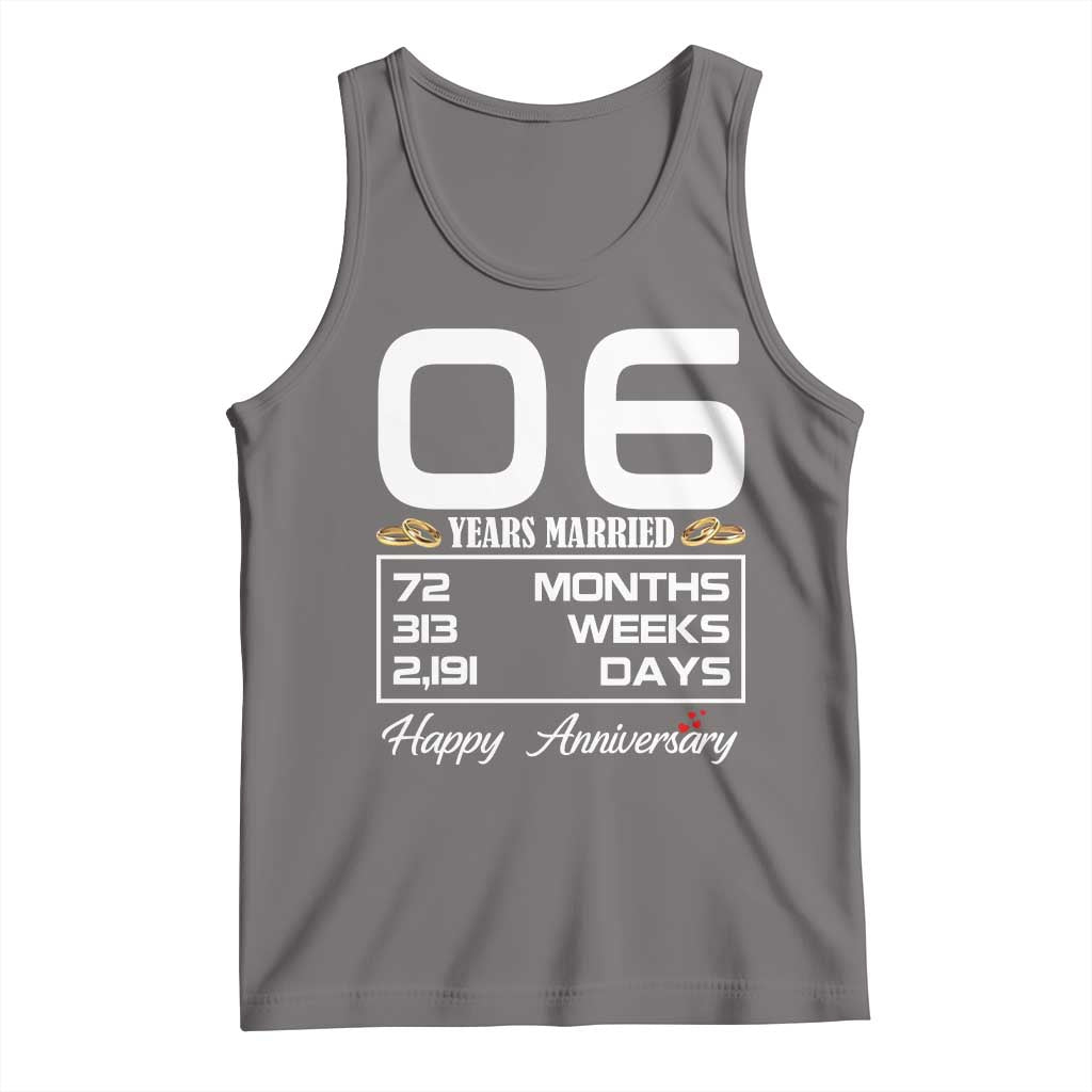 Vintage 6th Wedding Anniversary Tank Top Six Years Married Gift