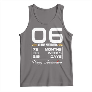 Vintage 6th Wedding Anniversary Tank Top Six Years Married Gift