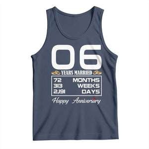 Vintage 6th Wedding Anniversary Tank Top Six Years Married Gift