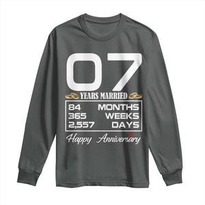 Vintage 7th Wedding Anniversary Long Sleeve Shirt Seven Years Married Gift