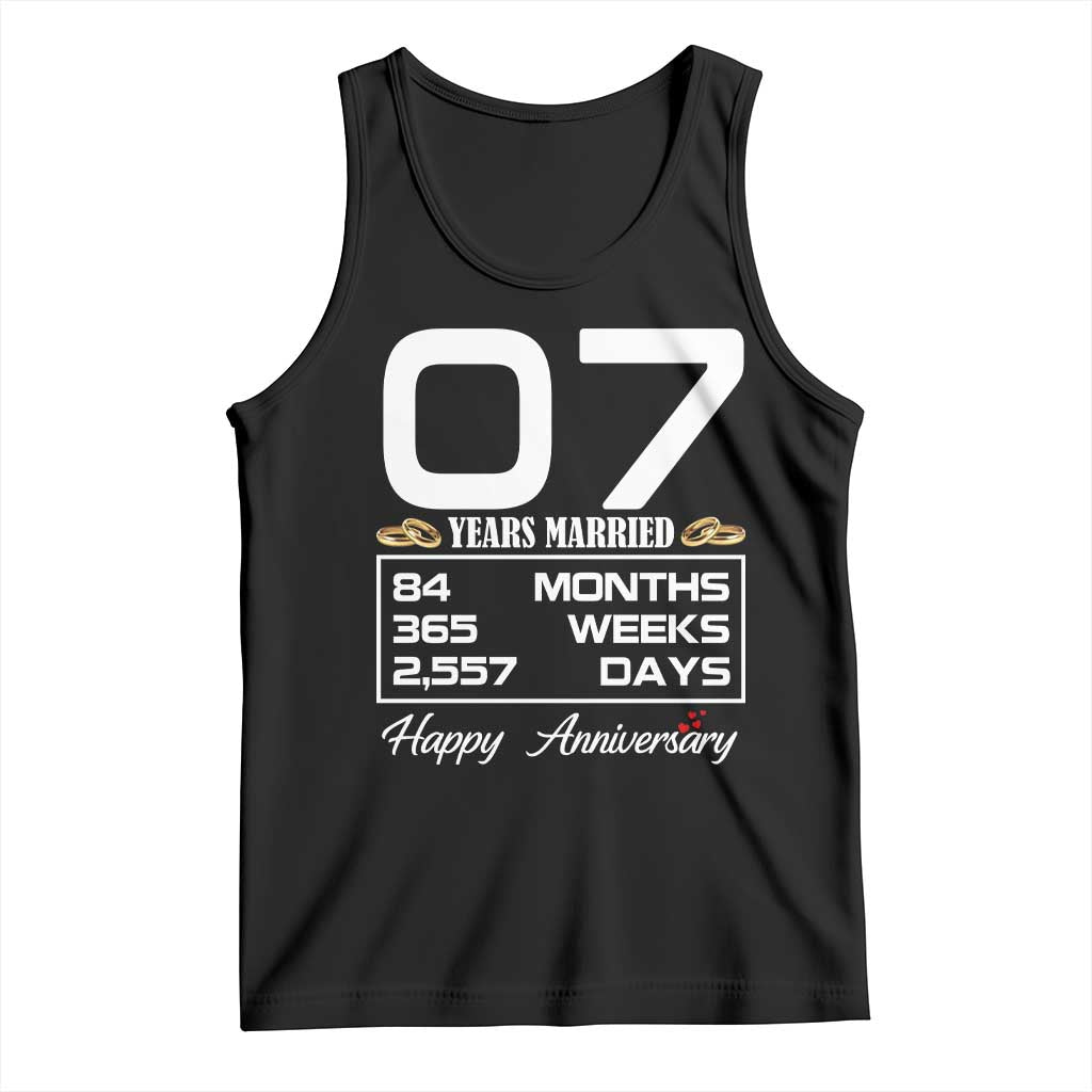 Vintage 7th Wedding Anniversary Tank Top Seven Years Married Gift
