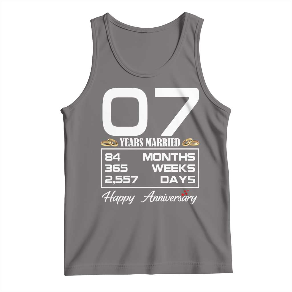Vintage 7th Wedding Anniversary Tank Top Seven Years Married Gift