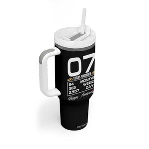 Vintage 7th Wedding Anniversary Tumbler With Handle Seven Years Married Gift