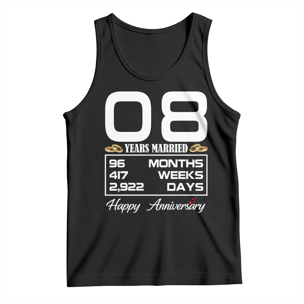 Vintage 8th Wedding Anniversary Tank Top Eight Years Married Gift