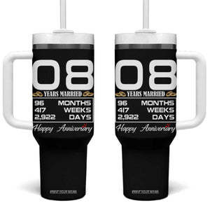 Vintage 8th Wedding Anniversary Tumbler With Handle Eight Years Married Gift