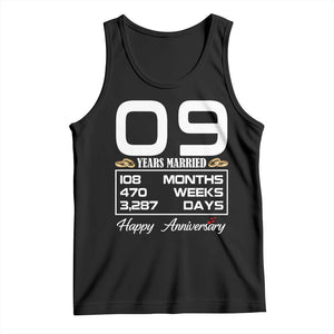 Vintage 9th Wedding Anniversary Tank Top Nine Years Married Gift