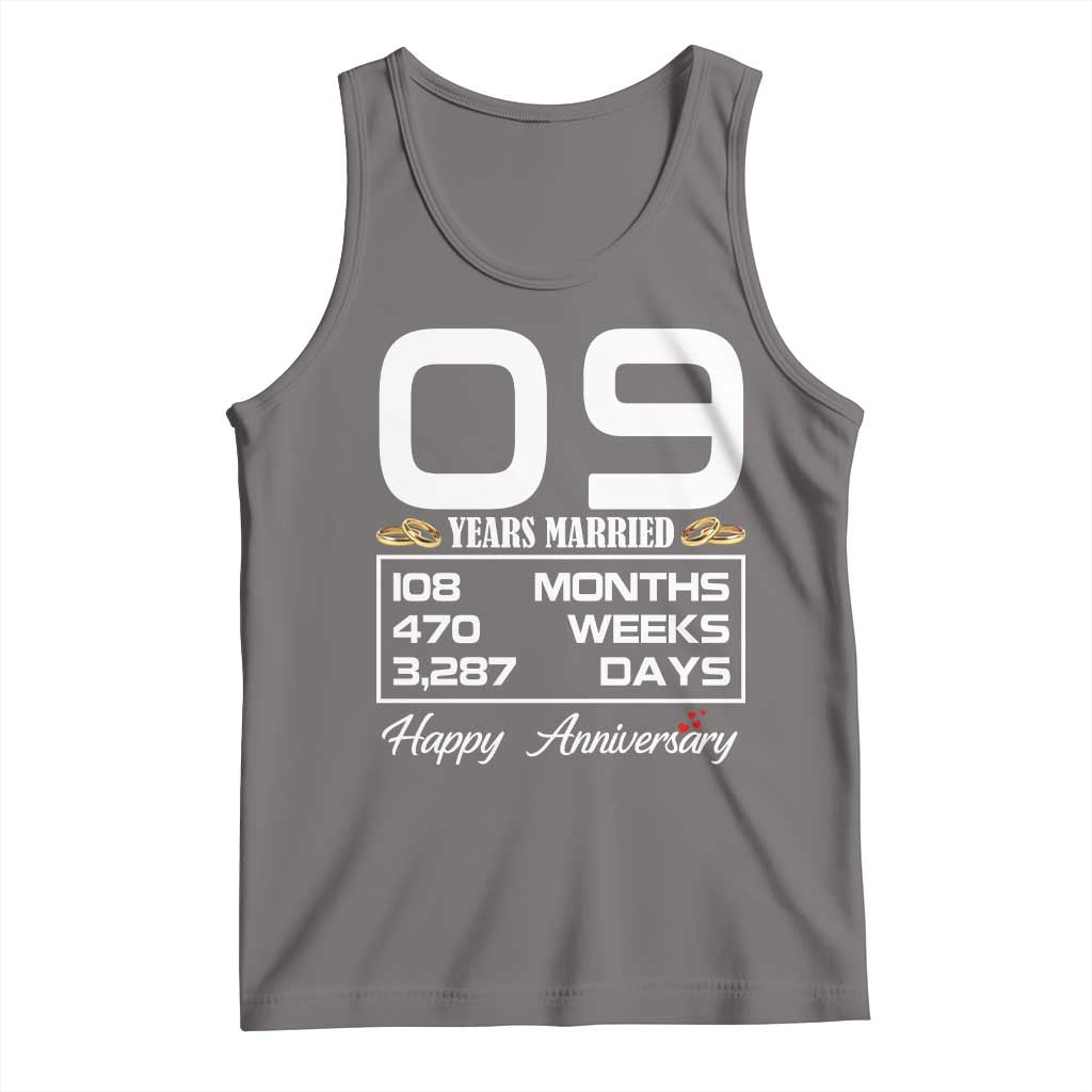 Vintage 9th Wedding Anniversary Tank Top Nine Years Married Gift