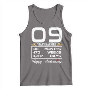 Vintage 9th Wedding Anniversary Tank Top Nine Years Married Gift