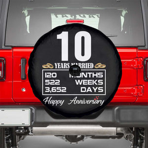 Vintage 10th Wedding Anniversary Spare Tire Cover Ten Years Married Gift