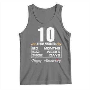 Vintage 10th Wedding Anniversary Tank Top Ten Years Married Gift