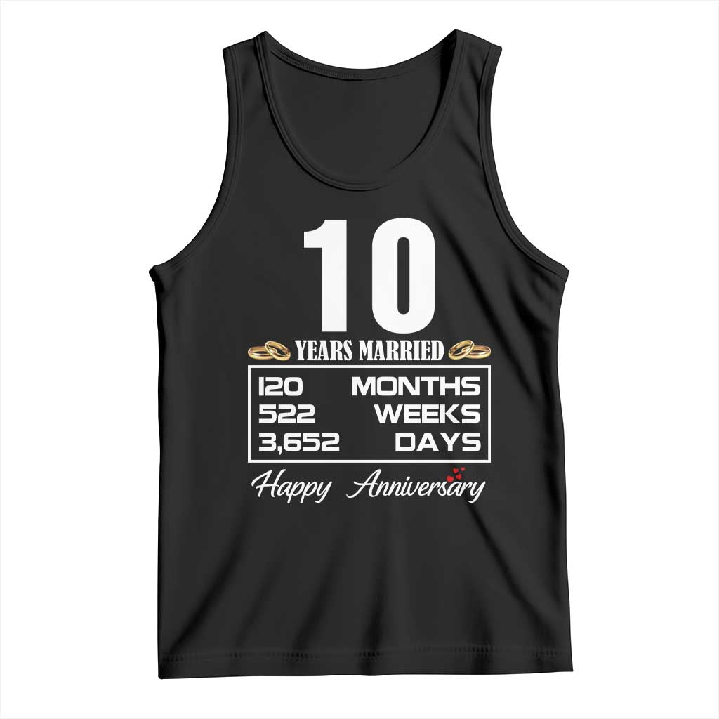 Vintage 10th Wedding Anniversary Tank Top Ten Years Married Gift