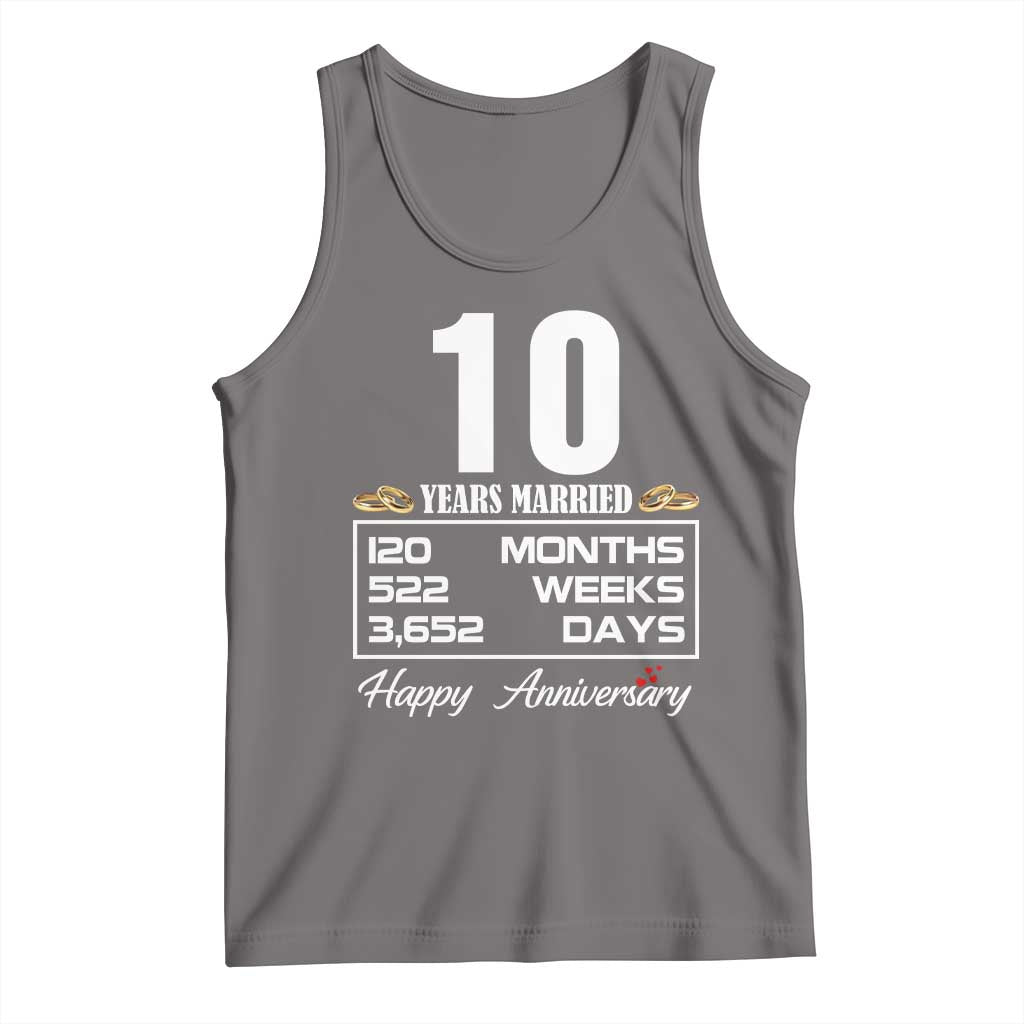 Vintage 10th Wedding Anniversary Tank Top Ten Years Married Gift