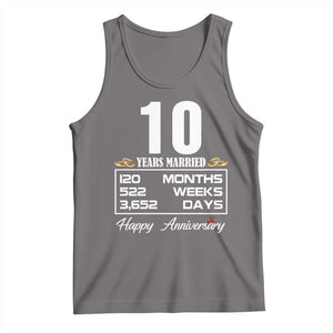 Vintage 10th Wedding Anniversary Tank Top Ten Years Married Gift