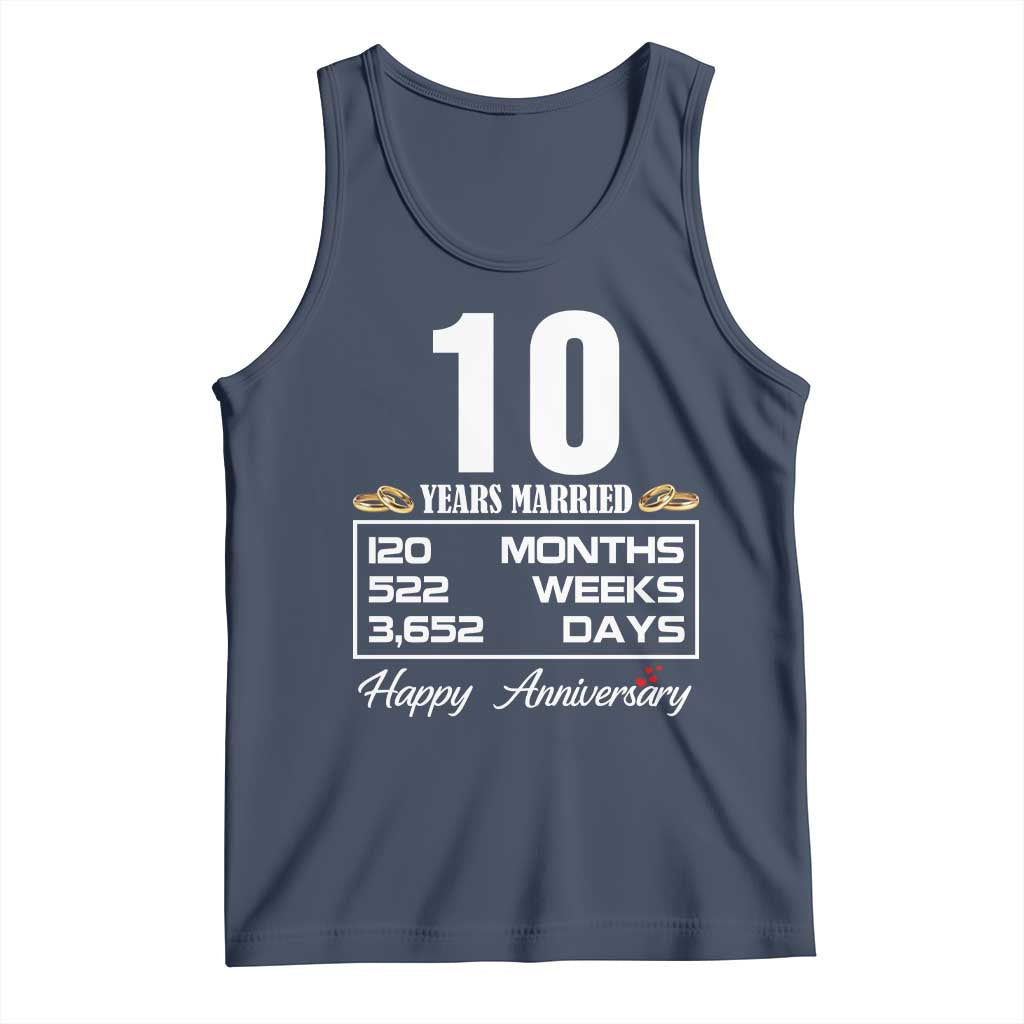 Vintage 10th Wedding Anniversary Tank Top Ten Years Married Gift