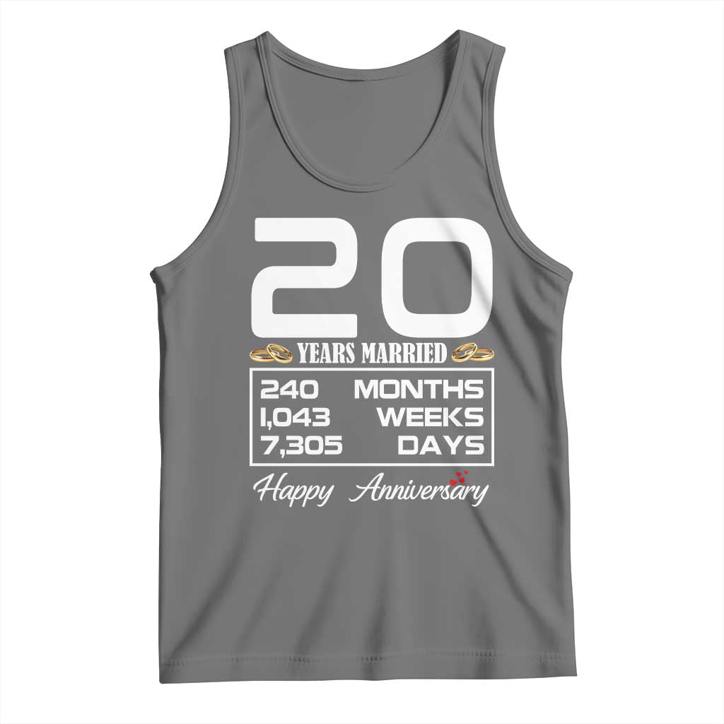 Vintage 20th Wedding Anniversary Tank Top Twenty Years Married Gift