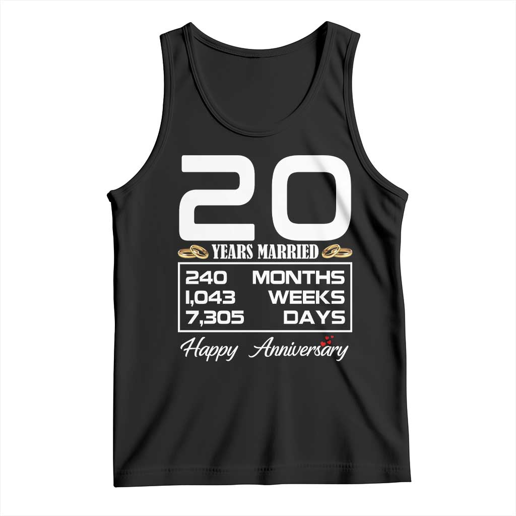 Vintage 20th Wedding Anniversary Tank Top Twenty Years Married Gift