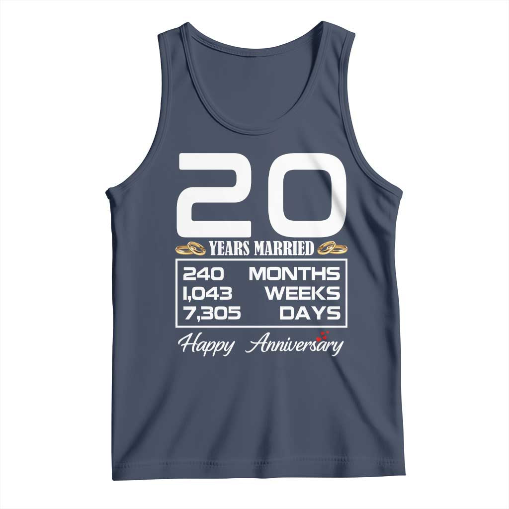 Vintage 20th Wedding Anniversary Tank Top Twenty Years Married Gift