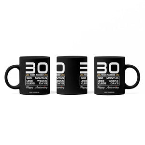 Vintage 30th Wedding Anniversary Coffee Mug Thirty Years Married Gift