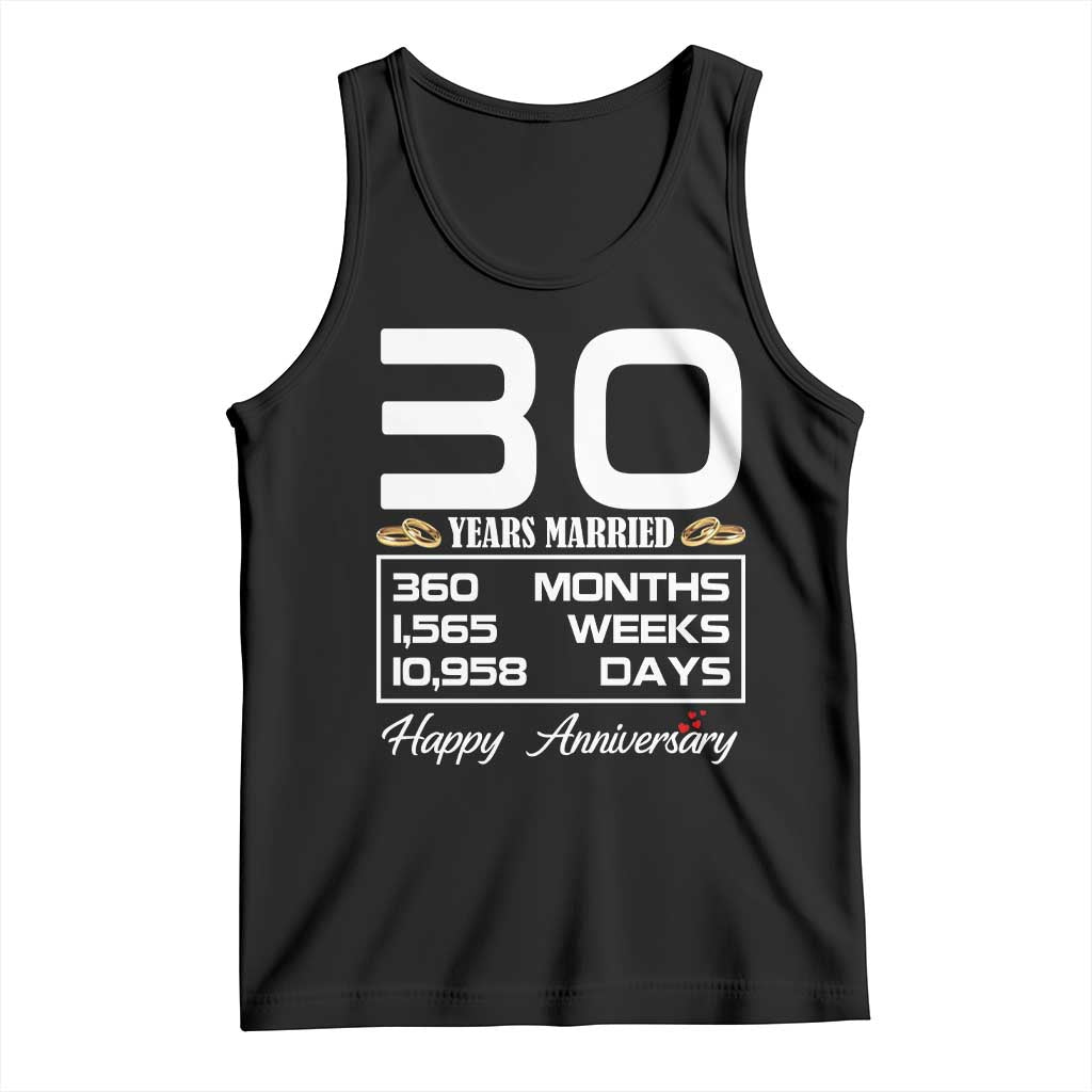 Vintage 30th Wedding Anniversary Tank Top Thirty Years Married Gift