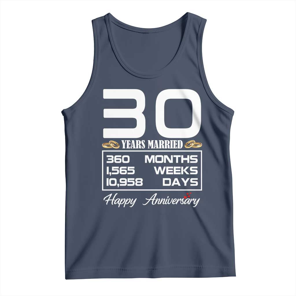 Vintage 30th Wedding Anniversary Tank Top Thirty Years Married Gift
