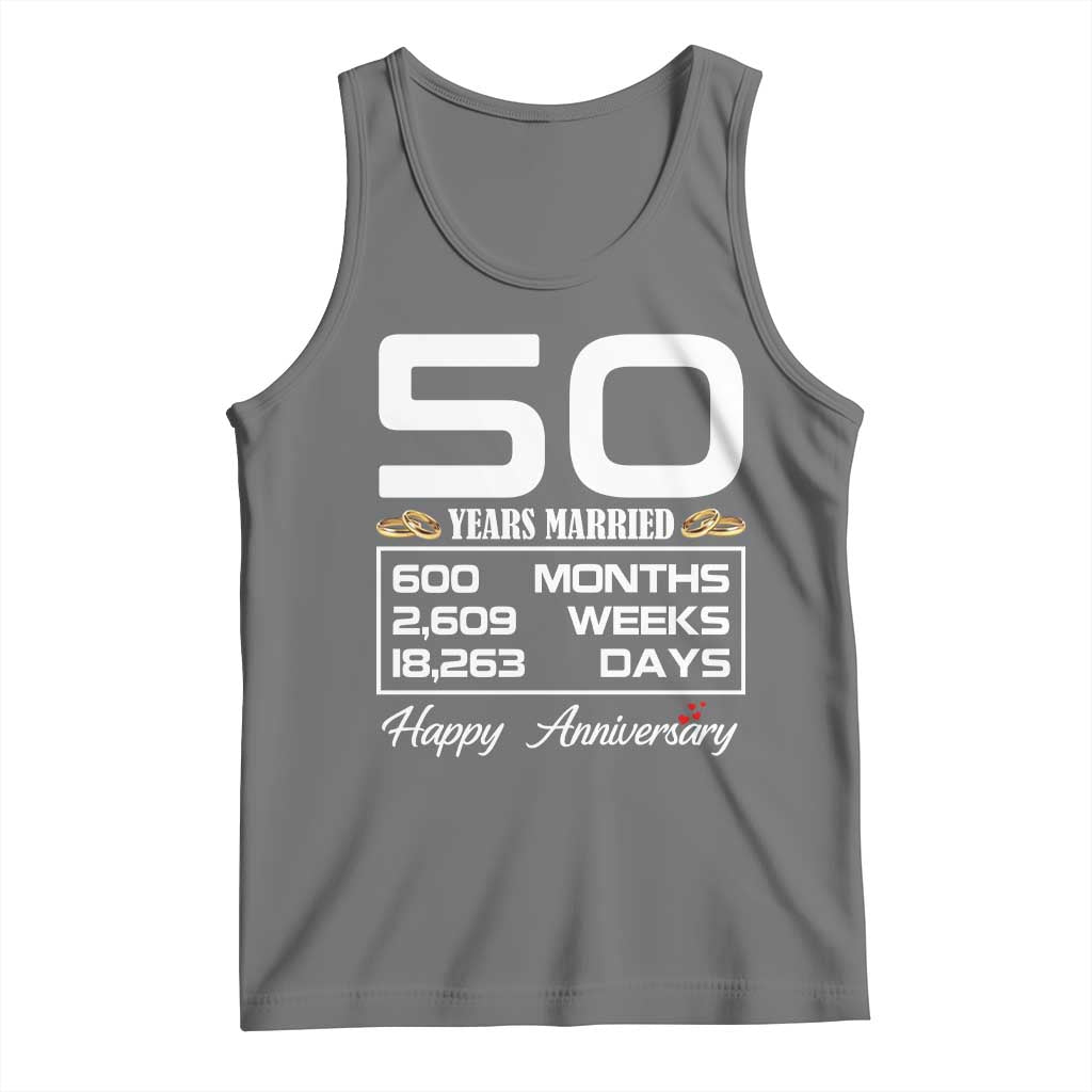 Vintage 50th Wedding Anniversary Tank Top Fifty Years Married Gift