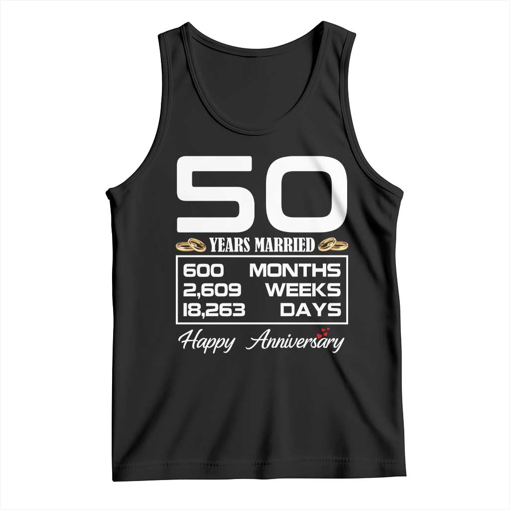 Vintage 50th Wedding Anniversary Tank Top Fifty Years Married Gift