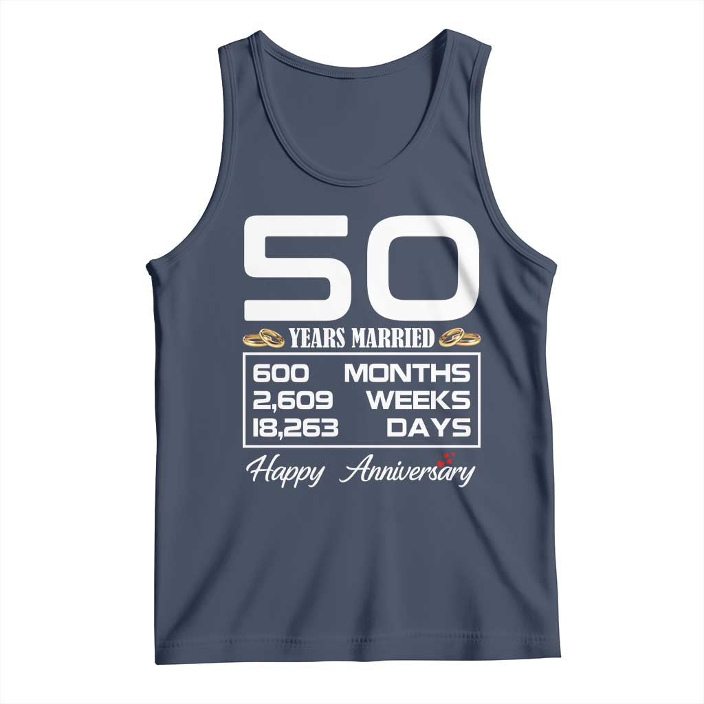 Vintage 50th Wedding Anniversary Tank Top Fifty Years Married Gift