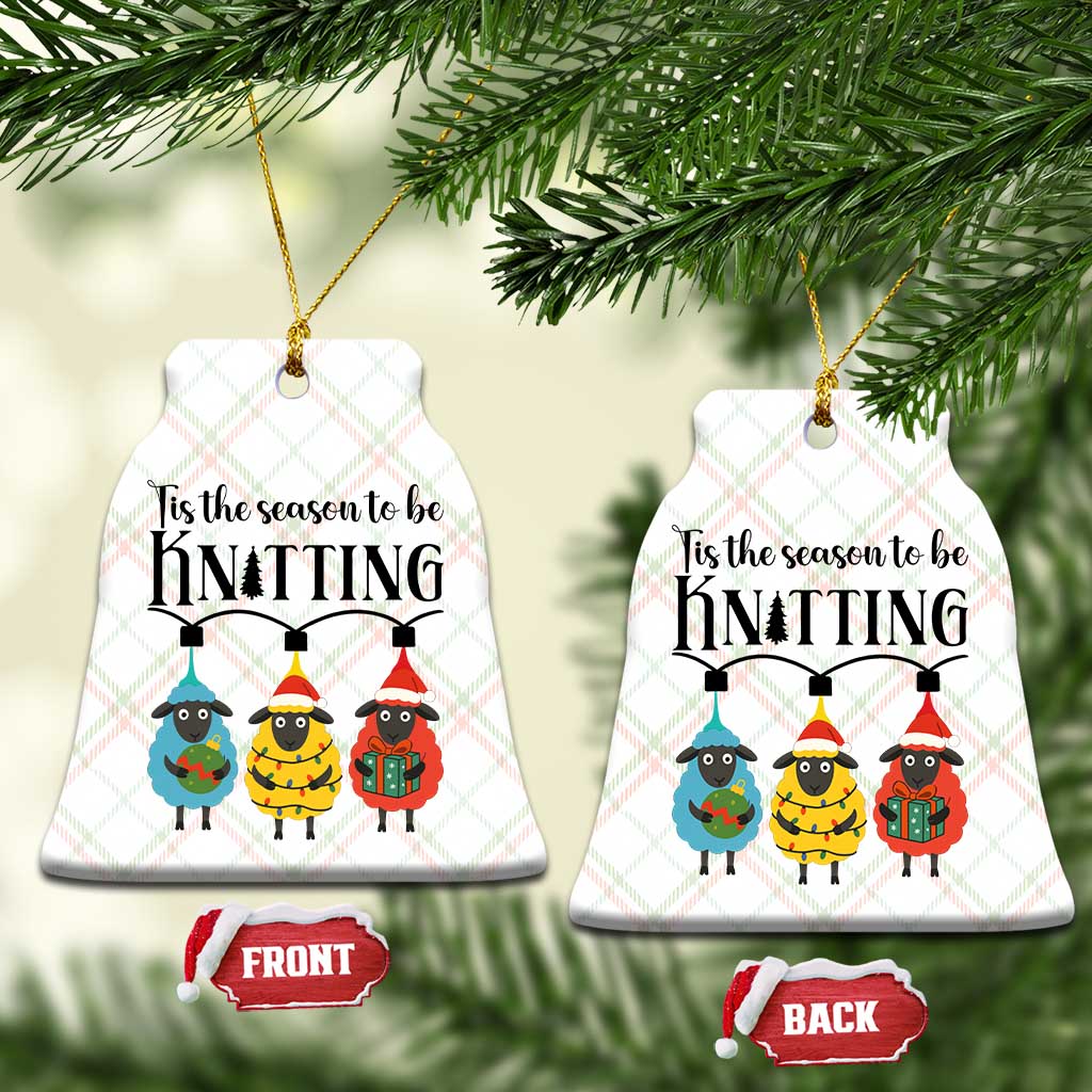 Tis The Season To Be Knitting Ceramic Ornament Xmas Gift TS12 Print Your Wear
