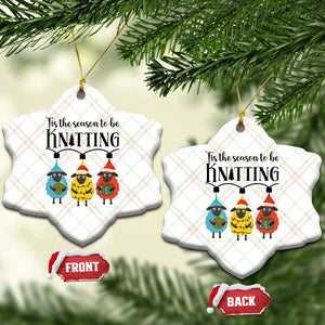 Tis The Season To Be Knitting Ceramic Ornament Xmas Gift TS12 Print Your Wear