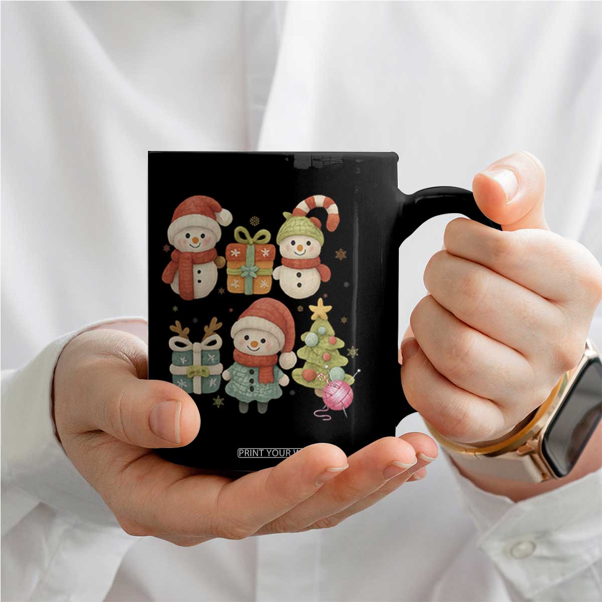 Crochet Christmas Coffee Mug Funny Xmas Gift For Crocheter TS12 Print Your Wear