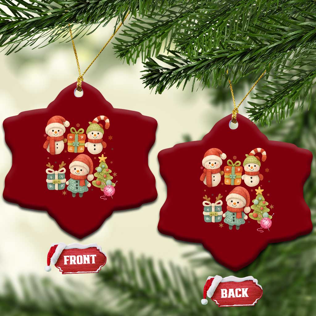 Crochet Xmas Ceramic Ornament Funny Xmas Gift For Crocheter TS12 Print Your Wear