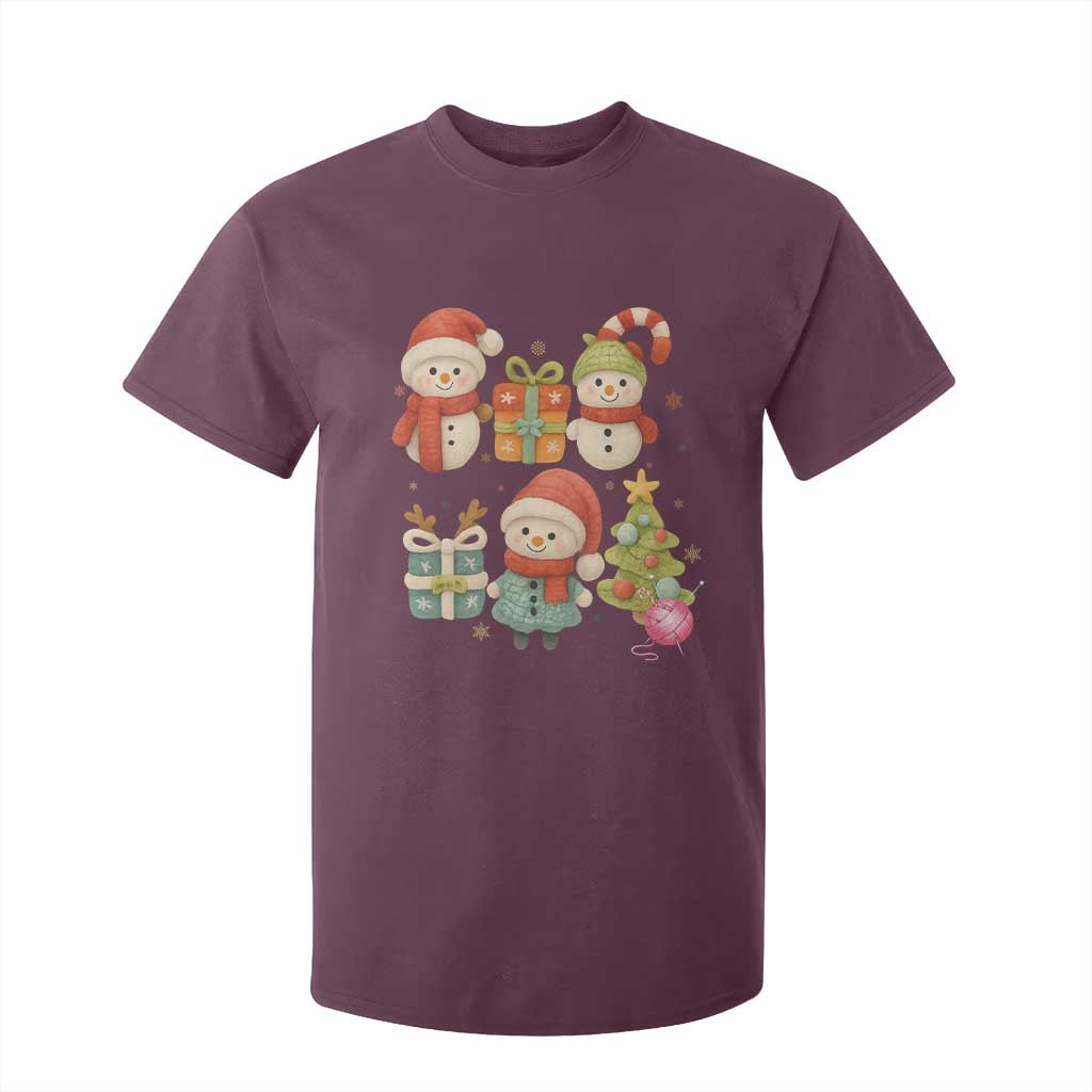 Crochet Christmas T Shirt For Kid Funny Xmas Gift For Crocheter TS12 Maroon Print Your Wear