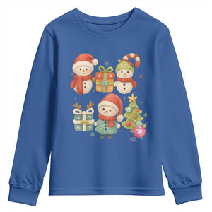 Crochet Christmas Youth Sweatshirt Funny Xmas Gift For Crocheter TS12 Royal Blue Print Your Wear