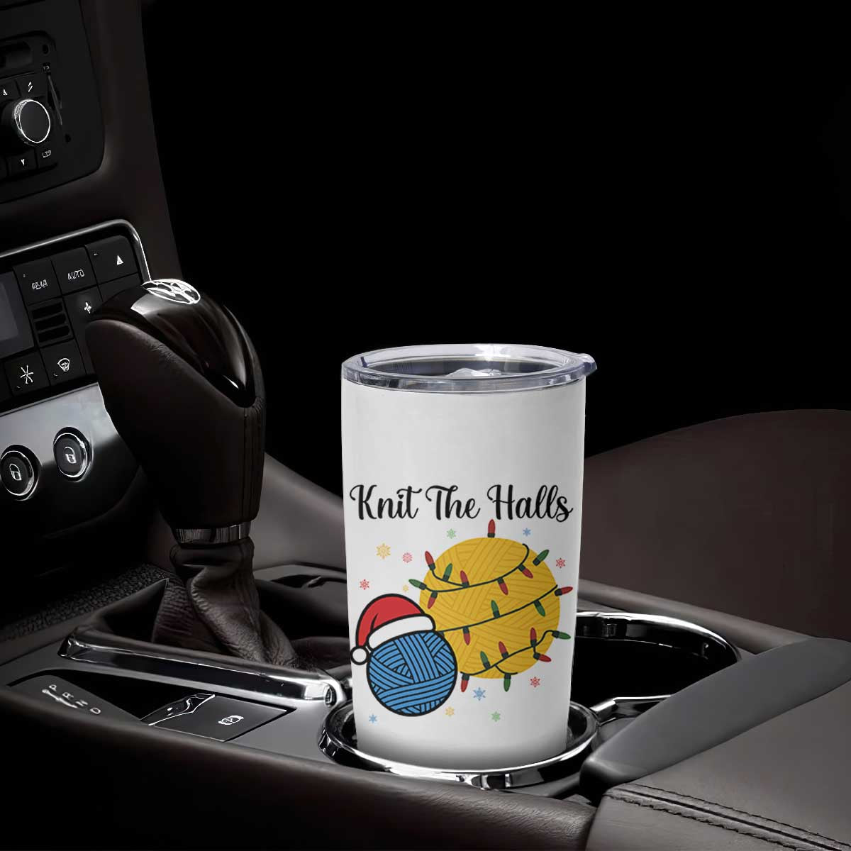 Knit The Halls Tumbler Cup Funny Knitters Christmas Gift TS12 Print Your Wear