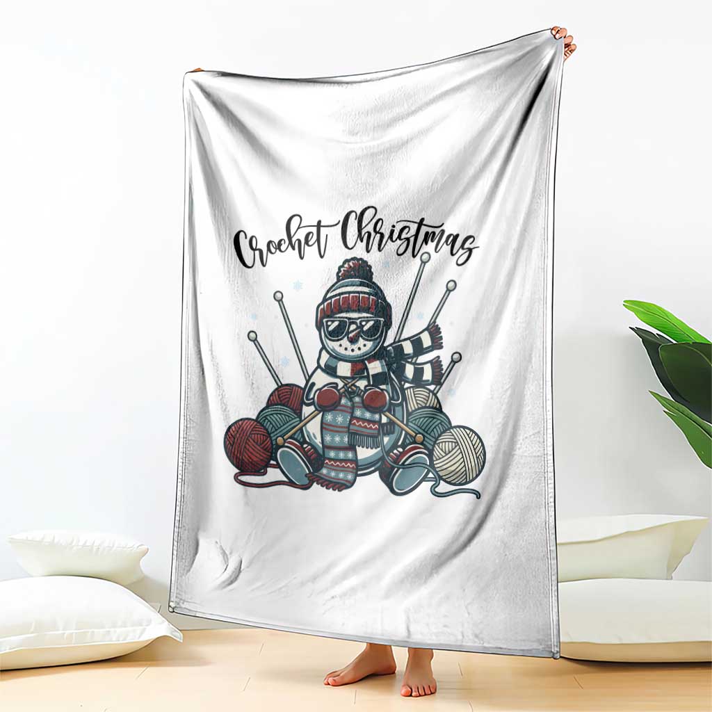 Crochet Christmas Throw Blanket Funny Snowman Crocheting Gift TS12 Print Your Wear