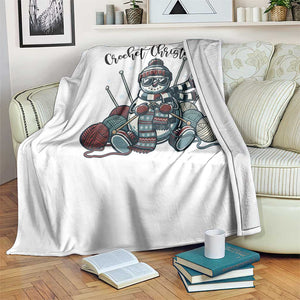 Crochet Christmas Throw Blanket Funny Snowman Crocheting Gift TS12 Print Your Wear