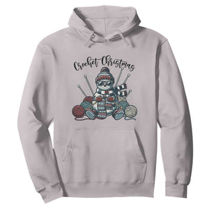Crochet Christmas Hoodie Funny Snowman Crocheting Gift TS12 Ice Gray Print Your Wear