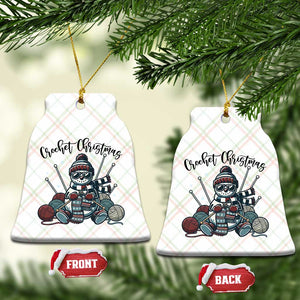 Crochet Xmas Ceramic Ornament Funny Snowman Crocheting Gift TS12 Print Your Wear