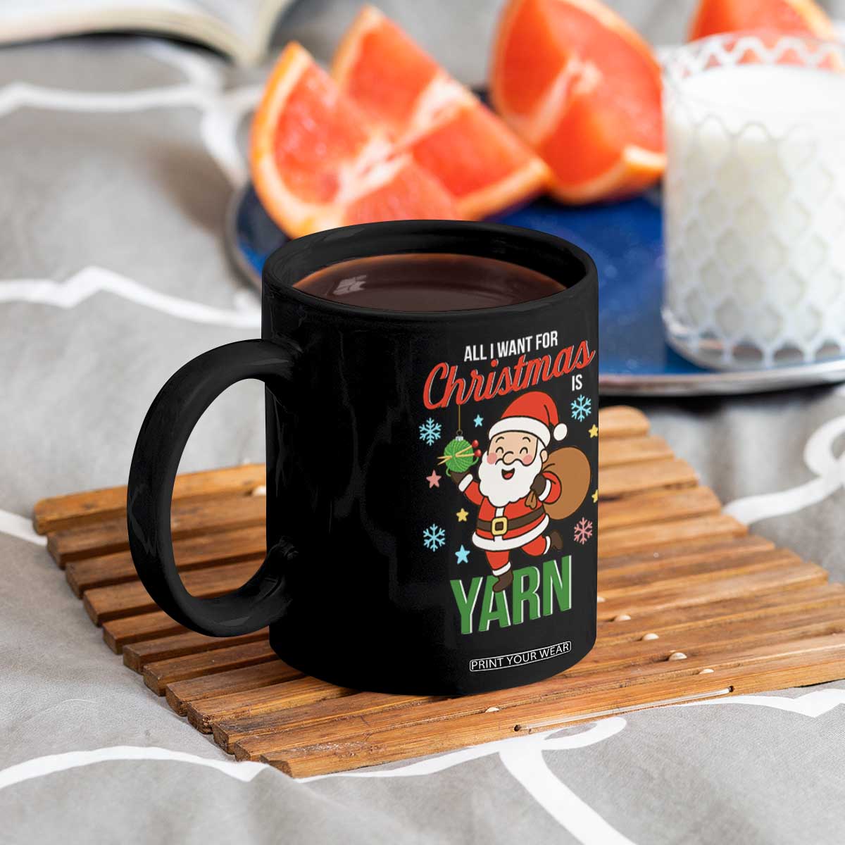 All I Want For Christmas Is Yarn Coffee Mug Knitting Christmas TS12 Print Your Wear