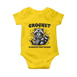 Crocheting Is My Therapy Baby Onesie Raccoon Yarn Lover TS12 Daisy Print Your Wear