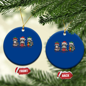 Xmas Raccoon Knitting Ceramic Ornament Funny Holiday Yarn Gift TS12 1pc Blue Print Your Wear