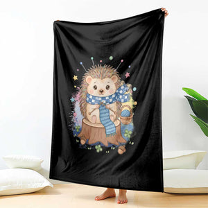 Cute Hedgehog Knitting Throw Blanket Gift For Crocheter TS12 Print Your Wear